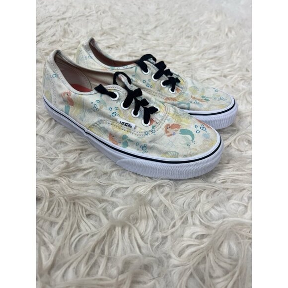 Vans Shoes - Vans x Disney Rare Little Mermaid Women's Size 7 Casual White Sneakers Shoes